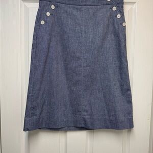 Blue A-Line Skirt for Work